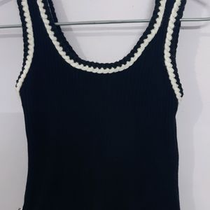 Ribbed Black Tank Top