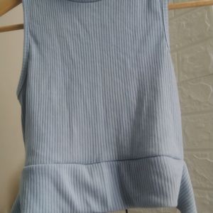 Ribbed Backless Top