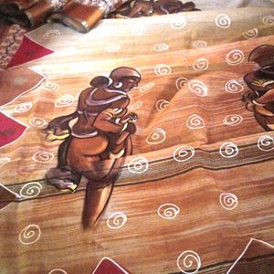 HaIf Tussar Hand Painting saree 30rs Off