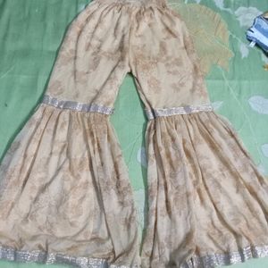 Beige Colour Shrara Set