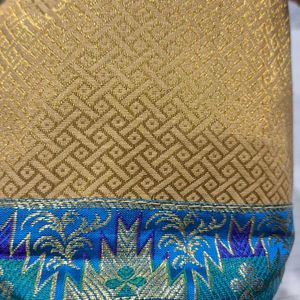 Handmade Golden Banarasi Potli Style Handbag