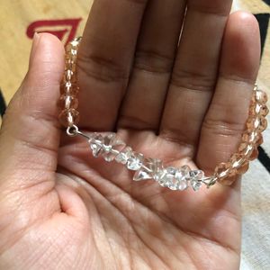 Clear Quartz And Crystal Bracelet