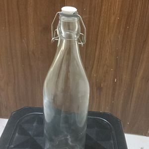 Clamp Glass Bottle For Water And Juice