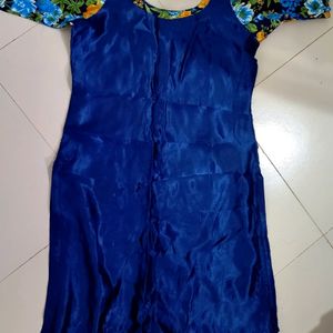 Blue Colour Churidar Top