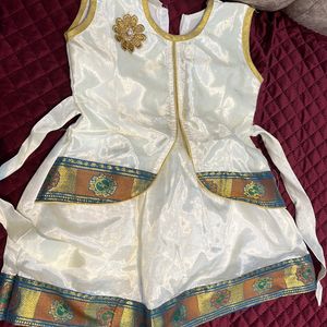 Kasavu Frock For 1-2 Year Old