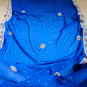 Blue Chiffon Dupatta 😍💙