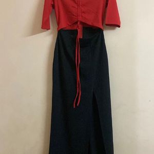 Red Slit Dress