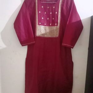 Maroon Kurta Set