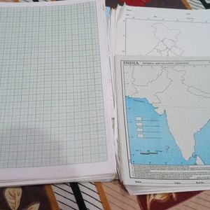 Graph Papers, Maps And Comment Sheets