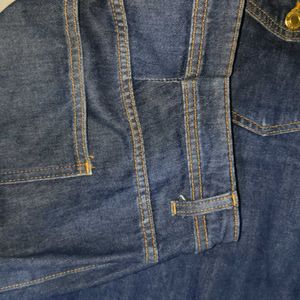 Denim Jeans With Golden Buttons