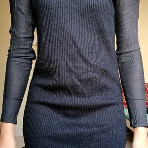 Black Skinny Sweater Dress