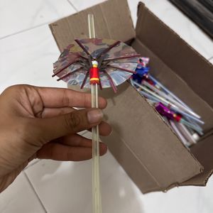 Box Full Of Umbrella Straws