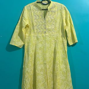 Yellow Shimmery kurta