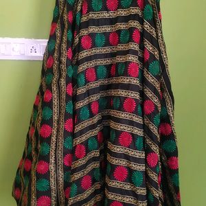 Designer Chanderi Silk Ethnic Skirt, New With Tag