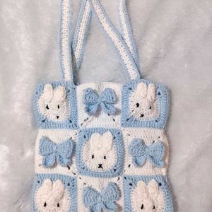 Crochet Miffy - Bow Tote Bag