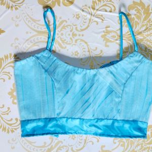 New Beautiful Sky Blue Net Blouse