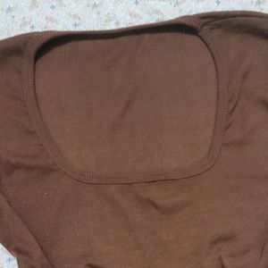 Brown Bodycon Top