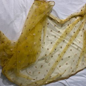 Yellow Heavy Sharara Set