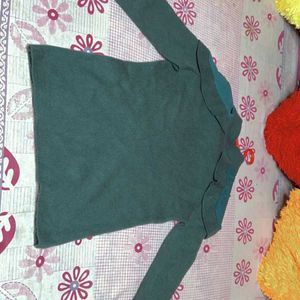 Dark Green💚Woolen Top Full Sleeve In Korean Style