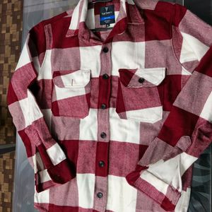 RED & WHITE WOOLEN SHIRT