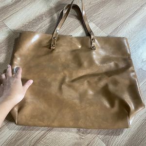 Large Tote Leather Bag (made In Thailand)