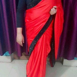 Beautiful red saree