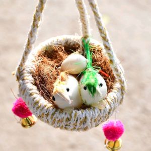 Artificial Jute Hanging Bird Nest