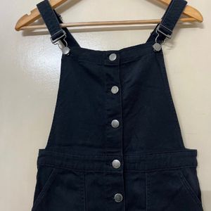 H&M Dungaree Dress Pinafore Black