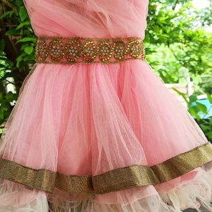 A Very Beautiful Pink Colour Doll Frock..