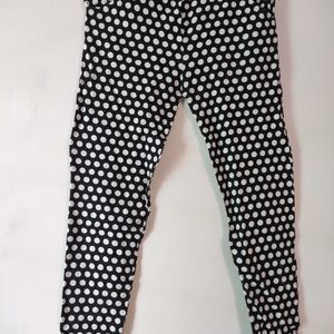 Polka Dot Print Pajama For Women, Black, 32