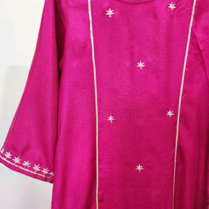 SVARCHI Rose Pink Kurta Set