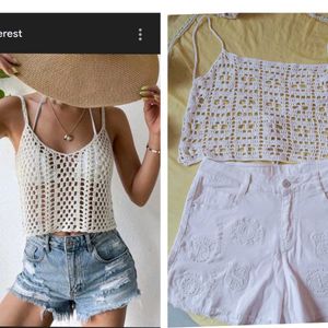 Pinteresty Beutiful 2 Crochet Top With Short