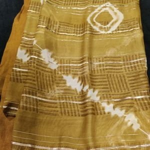 Golden Daily Wear Saree For Women...