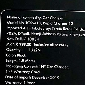 Toreto Rapid Charger 13-410, Qualcomm Certified 3