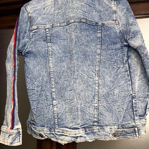 Denim Jacket With Stripes