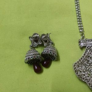 antique German silver oxidised Set