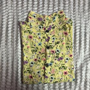 Yellow Floral Print Shirt