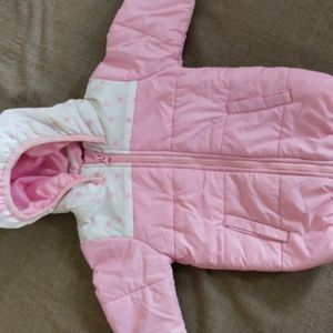 Cute Lamb Ears Pink Jacket For Baby Girl