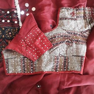 Black And Maroon Lehngha choli