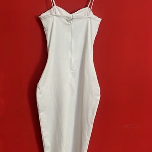 Kiara Dress White Body Fit Xs Size