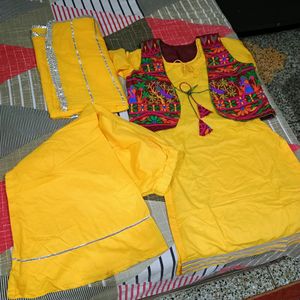 Haldi Ceremony suit Set wit Dupatta And Koti