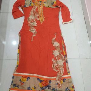 Orange Kurta Set