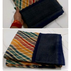 Cotton Saree With Blouse Piece