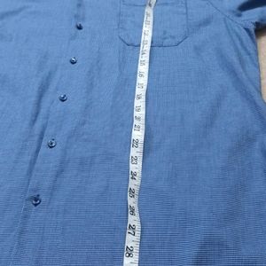 Canda Checkered Blue Casual Shirt