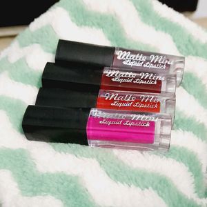Matte Lipsticks Combo Pack Of 4
