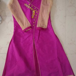 Front Side Cut Kurta  With Skirt