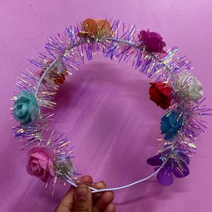 Flower Designed Hair Band With Lights