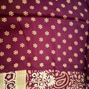 New Maroon Color Georgette Saree With Blouse Mater