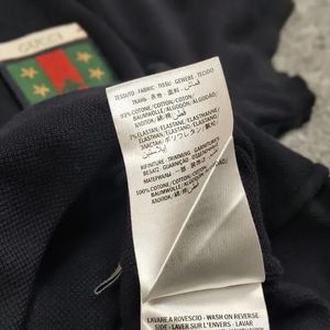 Gucci Web Crest Navy Embroidered logo Authentic