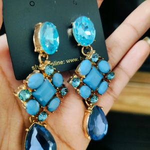 Blue Crystal Earrings